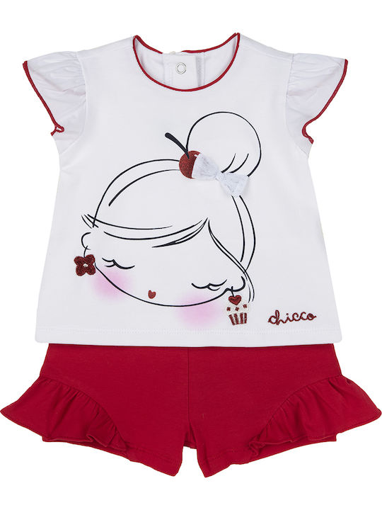 Kids' Set with Shorts Summer 2pcs Red
