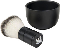 BOOBAM Shaving Brush and Shaving Bowl Black