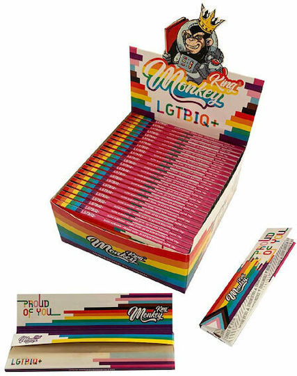Monkey King LGTBIQ Zigarettenpapier Schlank King Size 32 Blätter 1Stück