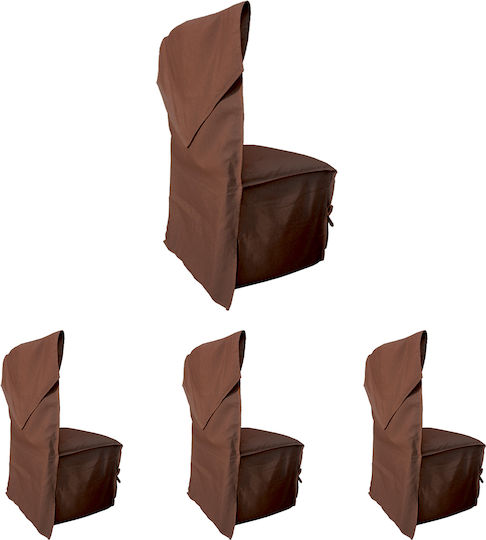 Palatex Ελαστικό Κάλυμμα Καρέκλας Brown 908 4τμχ