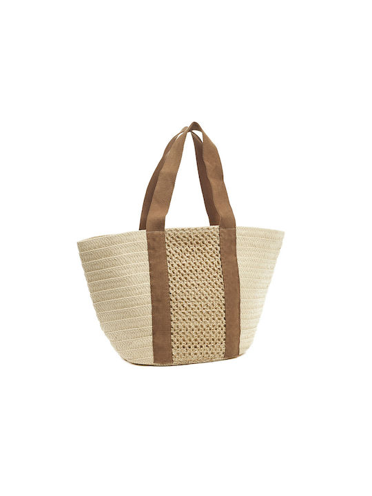 Verde Straw Beach Bag Brown