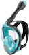 XDive Diving Mask Silicone Full Face Crystal Black/Turquoise