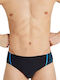 Herren Badebekleidung Slip Schwarz mit Mustern