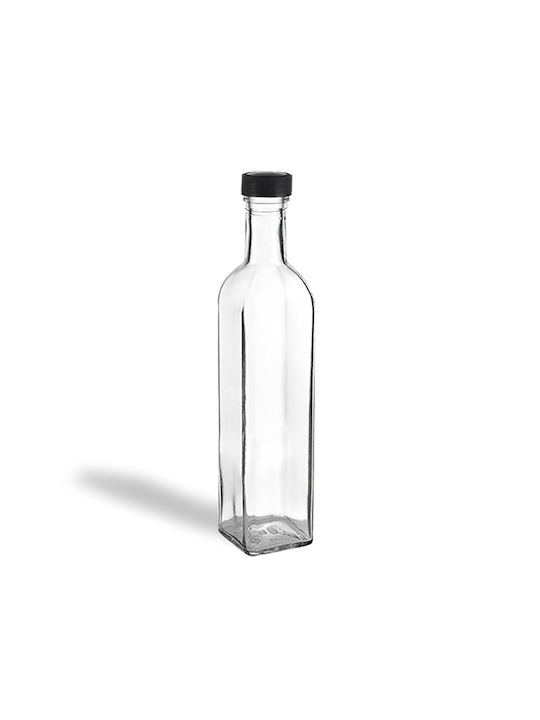Μπουκάλι Νερού Γυάλινο με Βιδωτό Καπάκι Διάφανο 500ml