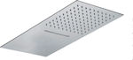 Orabella Inox Rectangular Showerhead Silver 50x25cm