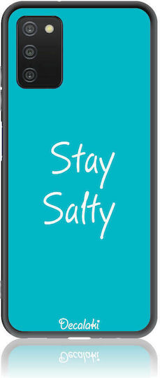 Stay Salty Umschlag Rückseite Silikon Türkis (Galaxy A03s)