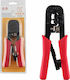 Ethernet Internet Cable Crimping Plier RJ12, RJ11, RJ45, RJ10 with Cable Cutter & Ratchet Mechanism (Length 290mm)