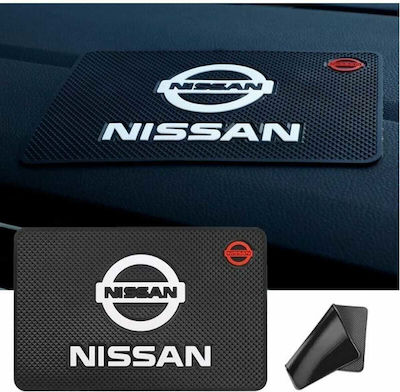 Mobile Phone Holder Car With Nissan Logo with Anti-Slip Surface Black