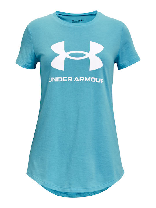 Under Armour Kids' T-shirt Light Blue Live Spor...