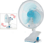 Ventilator Electric Φορητός ανεμιστήρας περιστρεφόμενος 18cm 20W με κλίπ Alb HJ-200