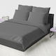 Palatex Παπλωματοθήκη Μονή 160x240 Baseline 19 Dark Grey