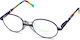 Benetton Kindlich Metallisch Brillenrahmen Lila BEN241 45S
