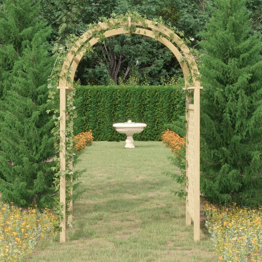Gartenbogen aus Holz in Braun Farbe 141x97x243cm