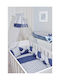 Nautica Octopus Set Baby Bettlaken Für Krippe Baumwolle Blau 75x110cm 3Stück