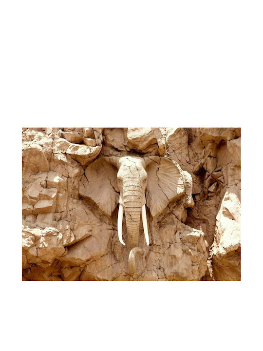 Autocolantă Fototapet de Perete 343x245cm Stone Elephant (South Africa) Bej