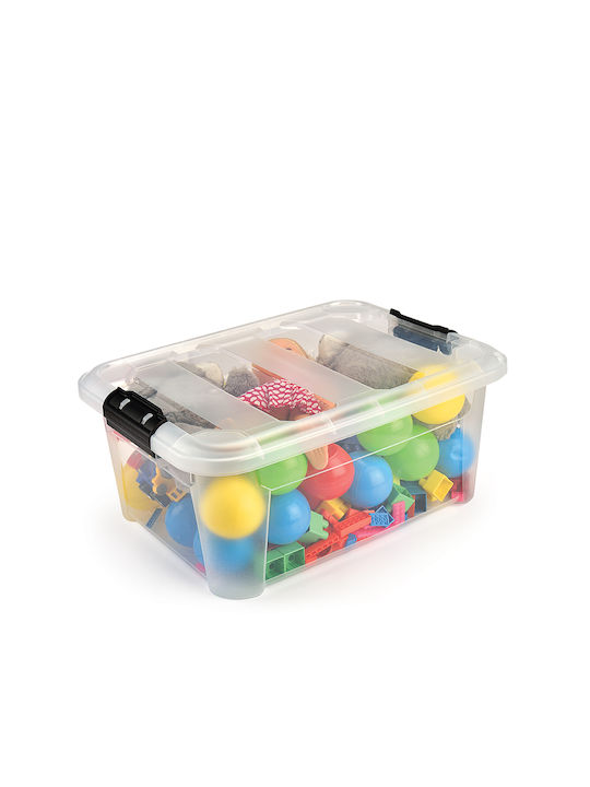 Viosarp Plastic Storage box with Cap Transparent 48.5x36.5x26.5cm 1pcs