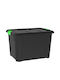 Viosarp Kunststoff Aufbewahrungsbox mit Deckel Schwarz 56.5x43x39cm 1Stück