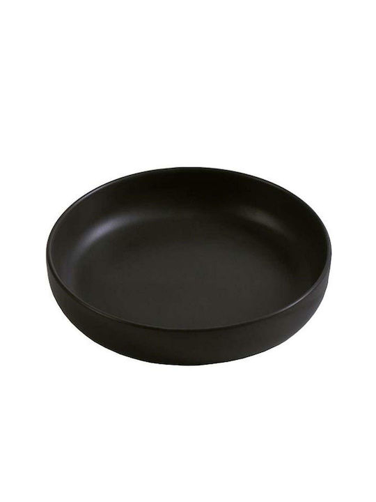 Espiel Terra Plate Soup made of Porcelain Black with Diameter 20cm 6pcs