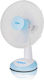 MPM Tischventilator 40W Lüfterdurchmesser 34,5cm Weiß