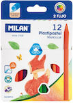 Milan Plastipastel Crayons Set 12 Colours