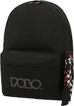 Polo Original Scarf Σχολική Τσάντα Πλάτης Γυμνασίου - Λυκείου σε Μαύρο χρώμα 2020