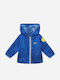 Kids' Sports Jacket Short Windproof with Hood Blue