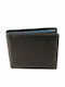 Leather Men's Wallet Classic Black/Blue