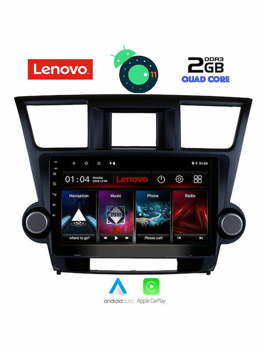 Lenovo LVB 4719_GPS Ηχοσύστημα Αυτοκινήτου για Toyota Highlander 2008-2015 (Bluetooth/USB/WiFi/GPS) με Οθόνη Αφής 10.1"