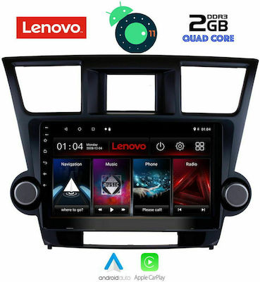 Lenovo LVB 4719_GPS Ηχοσύστημα Αυτοκινήτου για Toyota Highlander 2008-2015 (Bluetooth/USB/WiFi/GPS) με Οθόνη Αφής 10.1"
