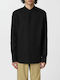 Long-sleeved Linen Shirt Black
