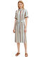 Tom Tailor Summer Midi Shirt Dress Dress Striped