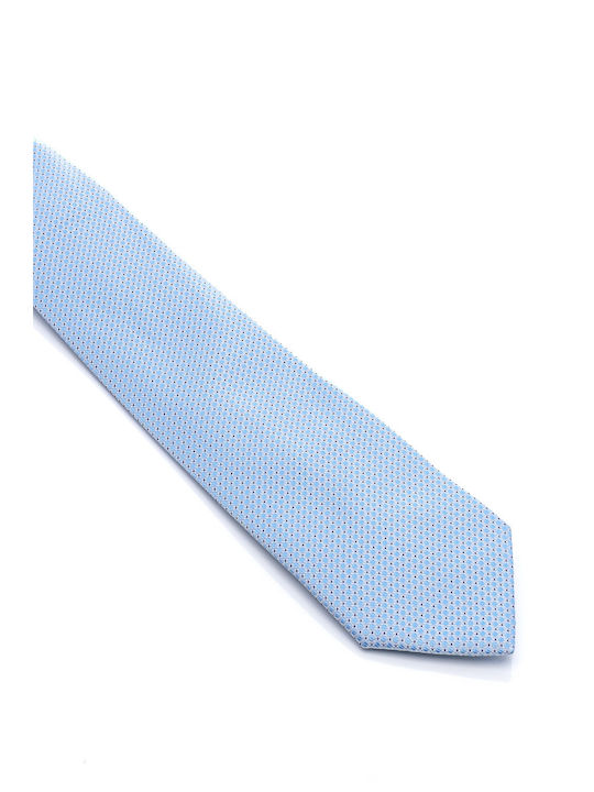Ανδρική Γραβάτα Συνθετική με Σχέδια σε Γαλάζιο Χρώμα