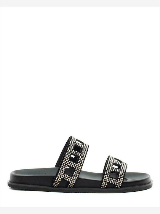 Komis & Komis Damen Flache Sandalen in Schwarz Farbe