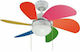 Inspire Maldives 76cm Ceiling Fan with Light Fixture Multicolored