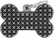 My Family Bronx Studs Dog ID Tag Bone Silver Me...