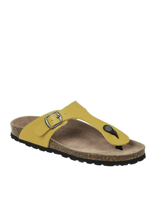 Adam's Shoes Women's Flat Sandals in Yellow Color