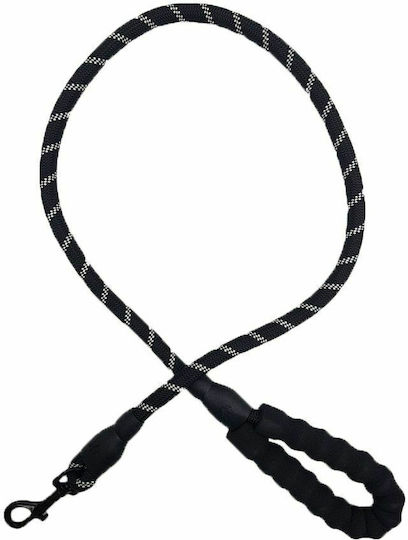 Vltools Lesă/Cordon Câine Curea Lesă Frânghie 12mm Groasă în culoarea Negru 1.2m