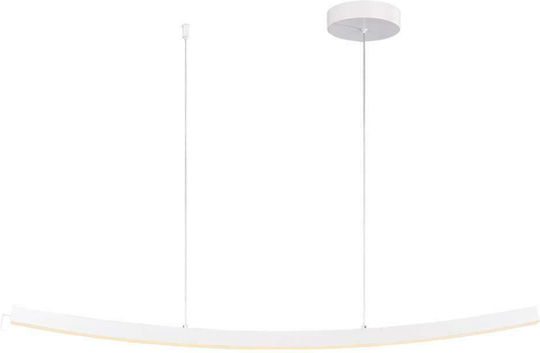 Aca Naava Κρεμαστό Φωτιστικό Λευκό LED Ράγα 102x15x110εκ.