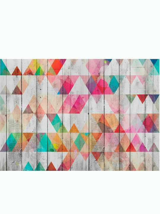 Self-adhesive Wall Mural Rainbow Triangles 147x105cm