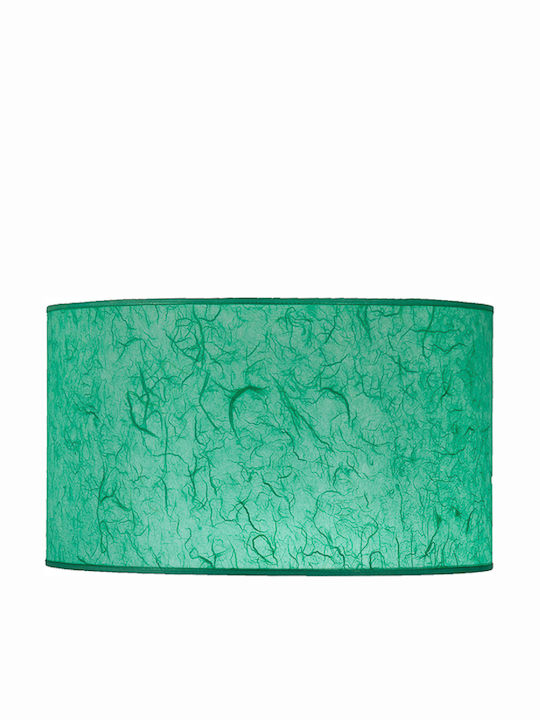 Starlight ΚΑ-ΚΥ-2214-ΕΠ Rotund Abajur Turcoaz cu Diametru 22cm Hârtie de orez bej