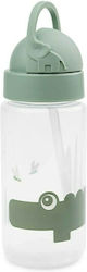 Done by Deer Παγούρι Non Spill 350ml Croco Green Done by Deer Παγούρι Non Spill 350ml Croco Green