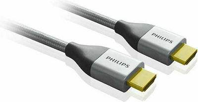 Philips HDMI 2.0 împletitură Cablu HDMI de sex masculin - HDMI de sex masculin 3m Gri