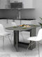 Winslet Table Dining Room Extendable Collapsible Wooden Black 117(+80)x80x76cm