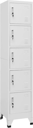 Шкаф Метал с 5 шкафчета Grey Light 38x40x180бр