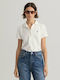 Gant Icon Women's Polo Blouse Short Sleeve White