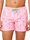 Happy Socks Men's Swimwear Shorts Pink with Patterns