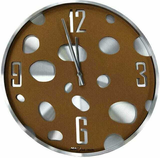 Wall Clock Plastic Brown Ø45cm
