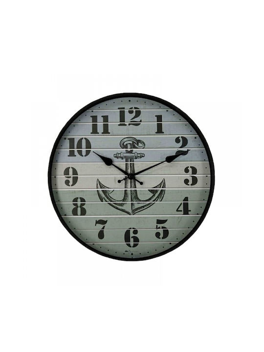 Wall Clock Plastic Black Ø35cm