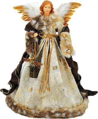 Aca Weihnachtsfigur Stoff Cherub Gold 40cm