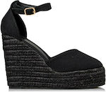 Envie Shoes Καλοκαιρινές Γυναικείες Πλατφόρμες σε Στυλ Εσπαντρίγιας Μαύρες V15-15227-34